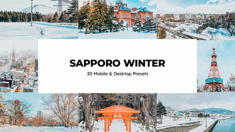 20 Sapporo Winter LUTs & Lightroom Presets