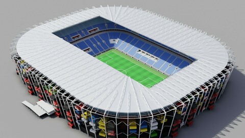 Copa do mundo 2022, edifícios vetoriais 3d do estádio al janoub