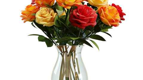 Flower Set 07 / Mixed Roses Bouquet