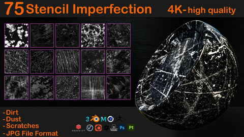75 Surface Imperfection - (Dirt . Dust . Scratchces ) 4K
