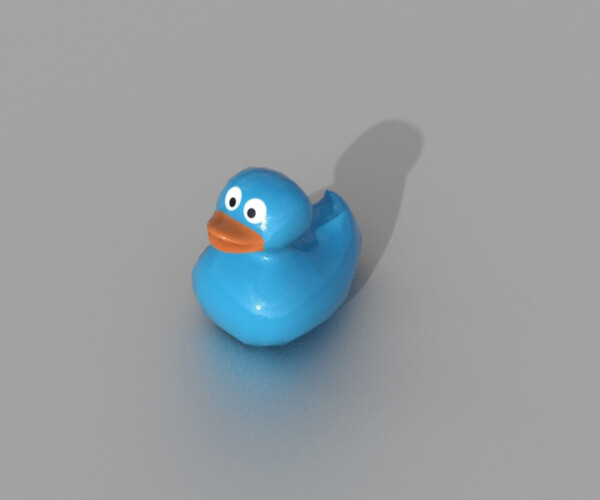 ArtStation Bath Duck Blue Shiny Low Poly Game Ready Game Assets