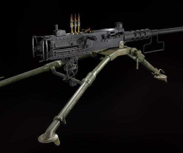 ArtStation - M2 Browning Heavy Machine Gun Lowpoly | Game Assets