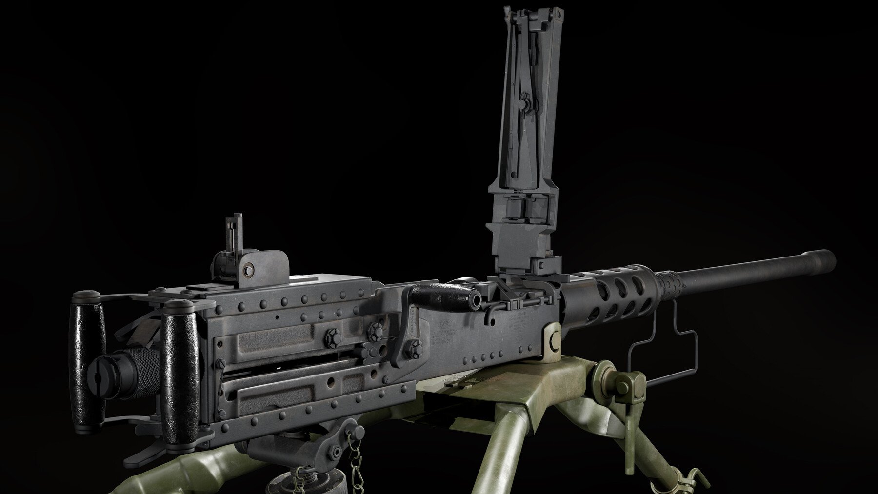 ArtStation - M2 Browning Heavy Machine Gun Lowpoly | Game Assets