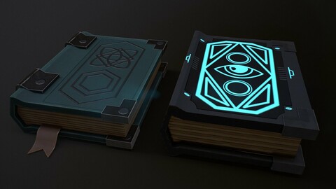 Ancient Stylized Books 3D Props