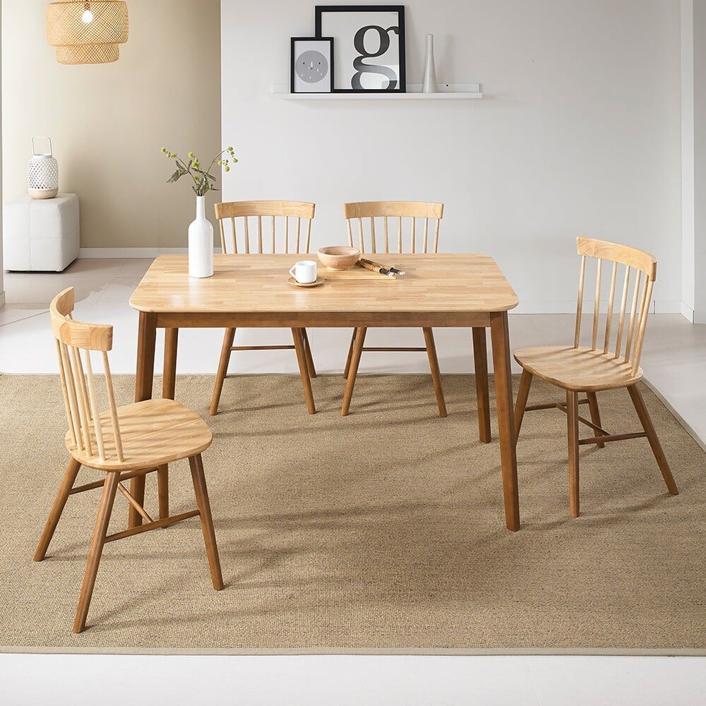 ArtStation - Almond Wood Dining Table Set | Resources