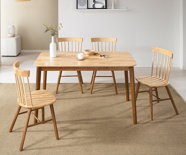 ArtStation - Almond Wood Dining Table Set | Resources