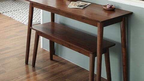 TimberH wood console & bench chair