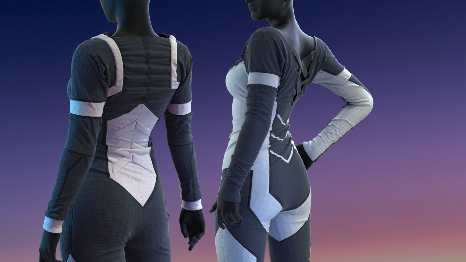 Sci-Fi Female Outfit #4 3D Model by abuvalove