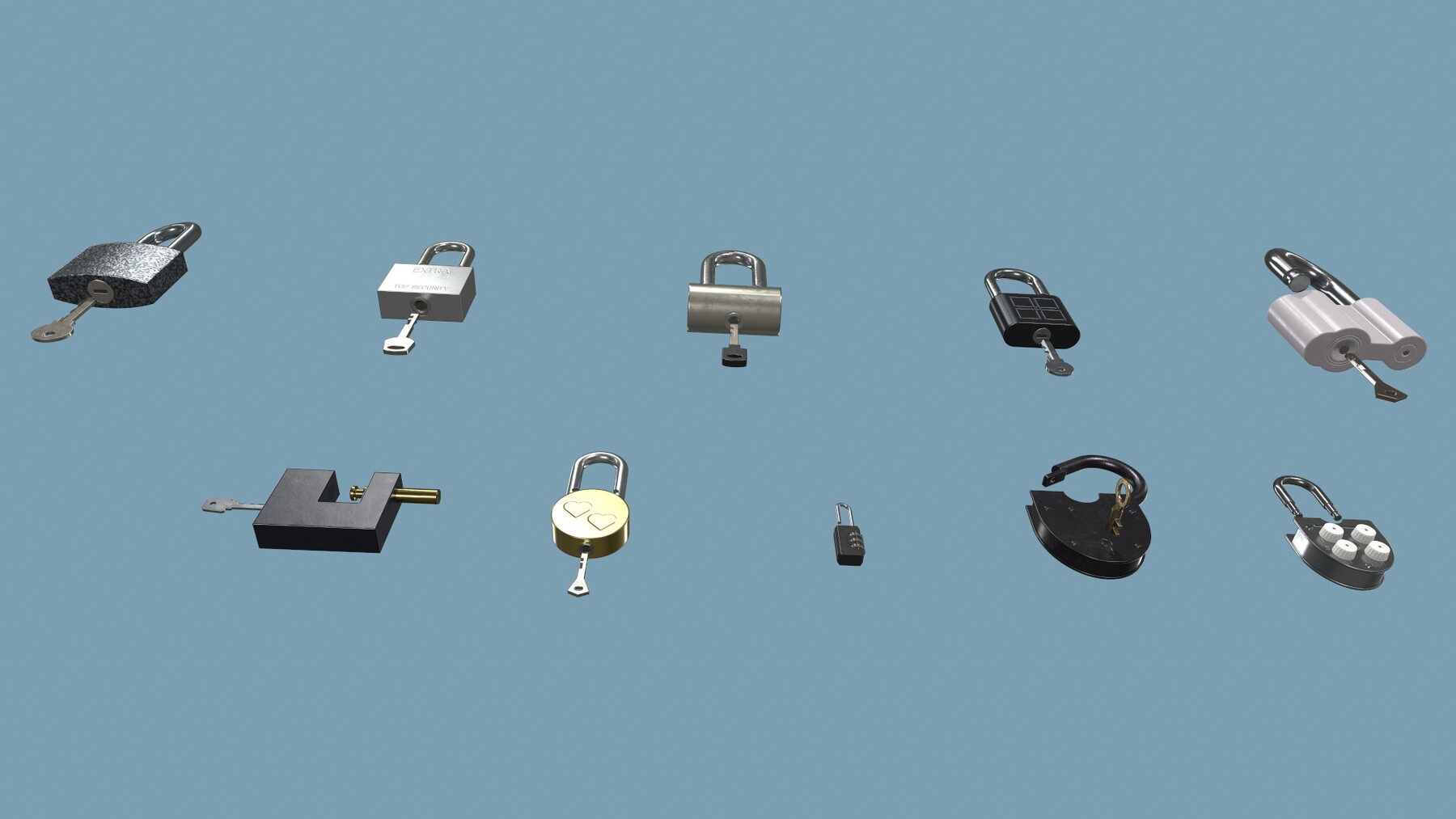 ArtStation Padlocks Pack Game Assets