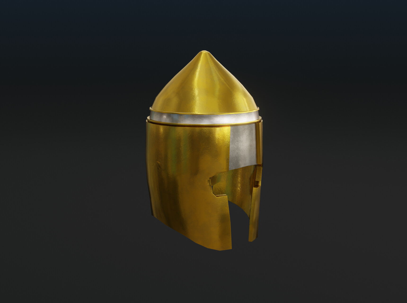 ArtStation - City Guard Golden Helmet - Gold Medieval Helmet | Game Assets