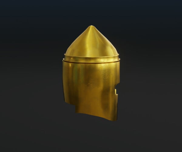 ArtStation - City Guard Golden Helmet - Gold Medieval Helmet | Game Assets