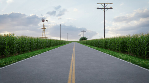 Cornfield 3d Scene