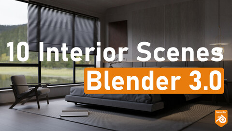 10 interior scenes blender 3.0 part 1