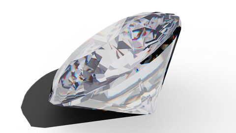 Low-poly Cutted Diamond 3D-Model