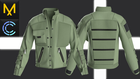 Military Jacket Male OBJ mtl FBX ZPRJ