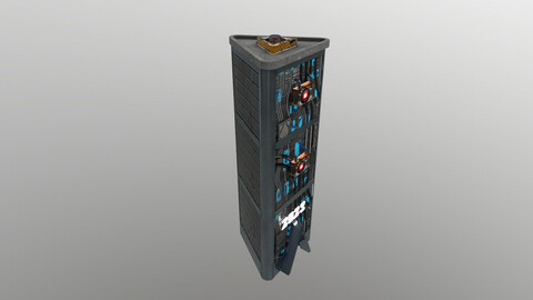 Cyberpunk City - Building 45 -2023 Skyscrape