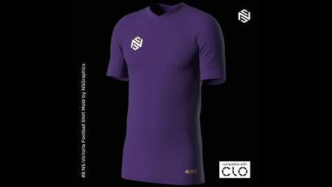 NS-Victoria Football Shirt for CLO3D & Marvelous Designer