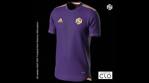 adidas HEAT.RDY Football Shirt for CLO3D & Marvelous Designer