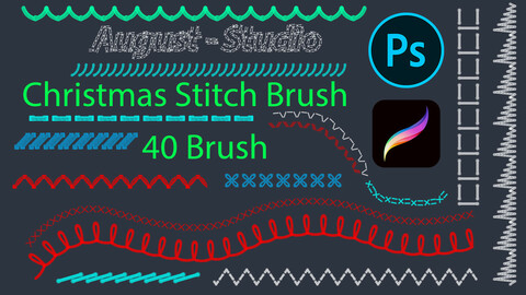 Christmas Stitch - PSD - Procreate