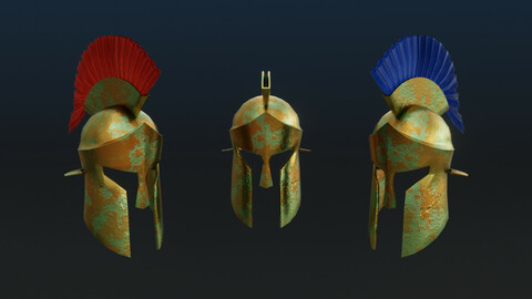 Ancient Rusted greek helmet - Ancient Bronze Helmet