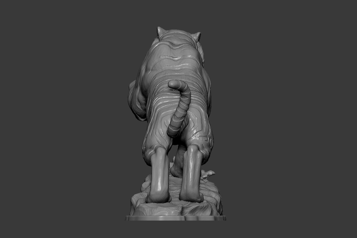 ArtStation - Статуэтка водяного тигра | Resources