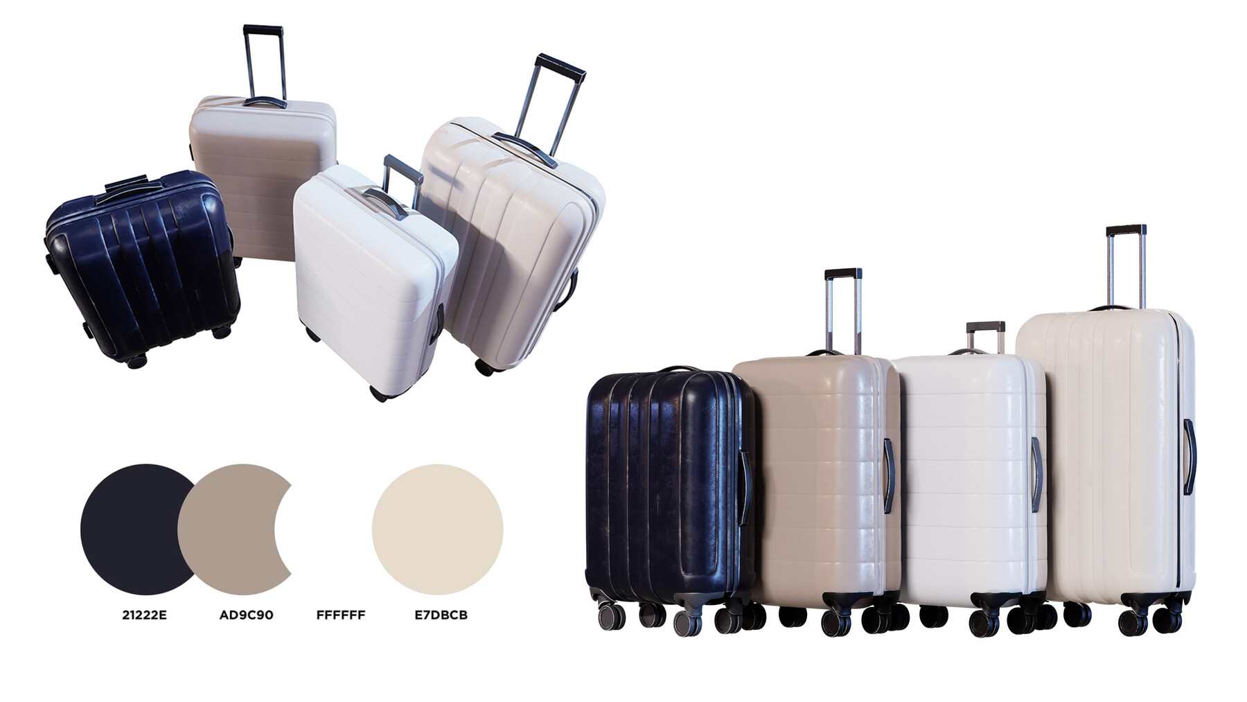 ArtStation Luggage Set Game Assets