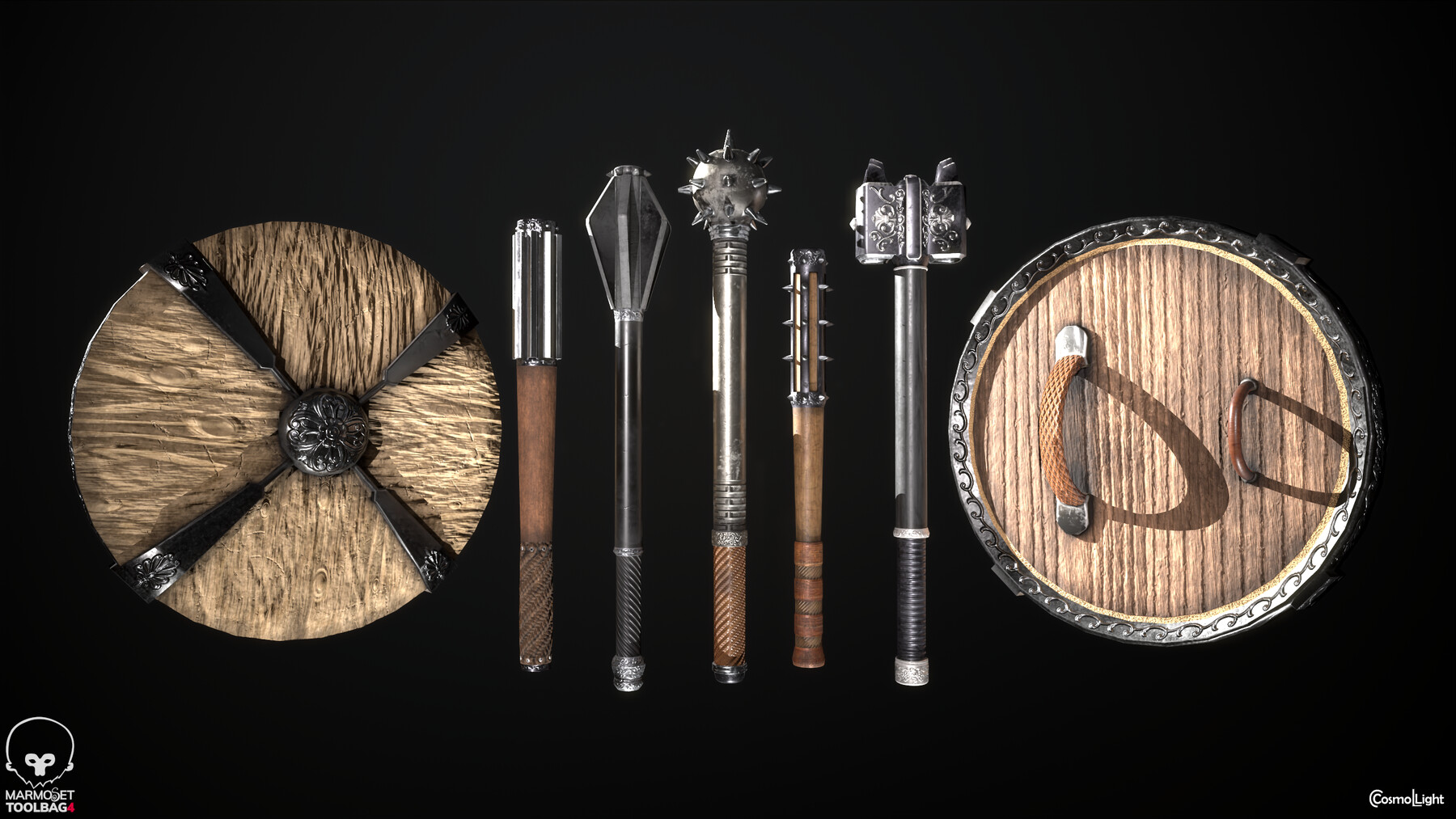 ArtStation Medieval Fantasy Crushing Weapons Pack Game Assets