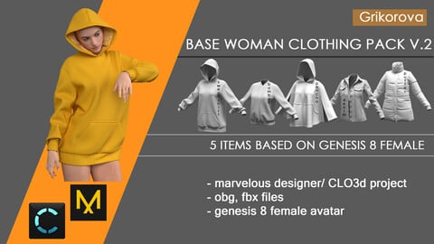 base woman clothing pack v.2 one by one