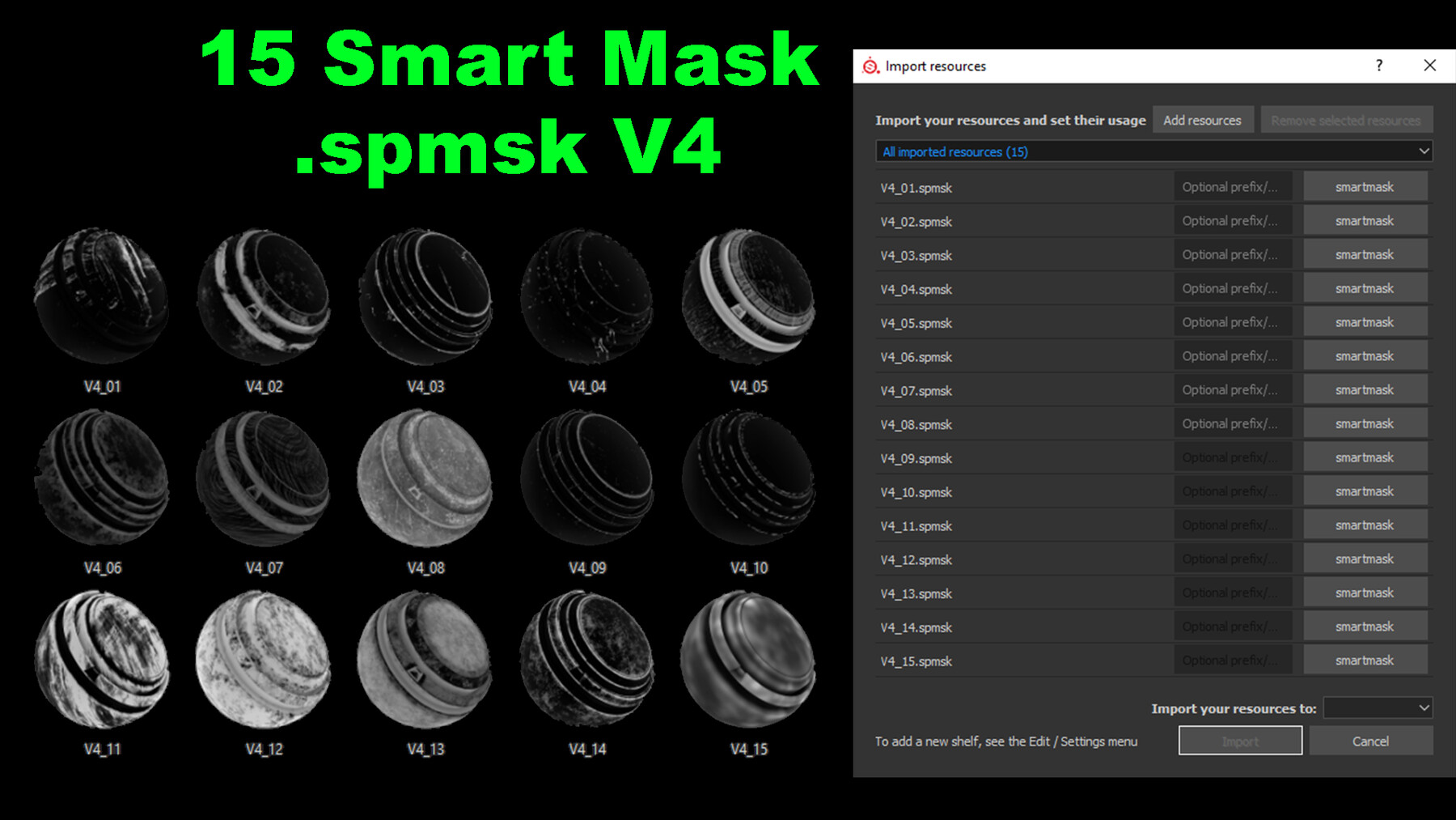Samur Art Substance Painter SMART MASK (.spmsk) V4