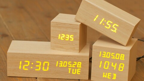 Eco-friendly LED Wood Alarm Clock