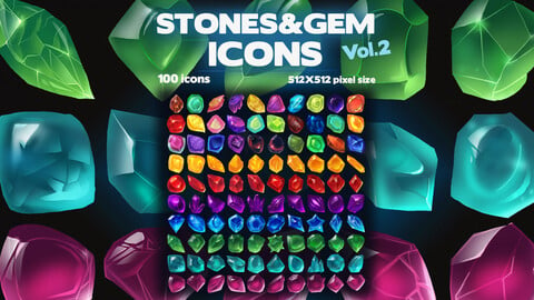 Stones & Gem Icon Pack Vol2