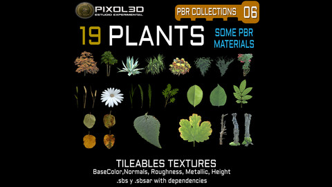 PLANTS 19 some PBR  Textures