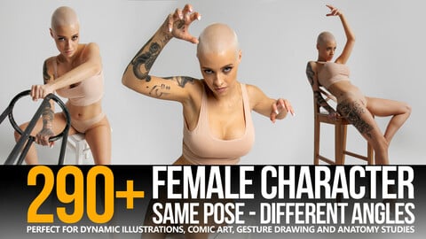 300+ Same Pose - Different Angles - Female Character Reference Pictures