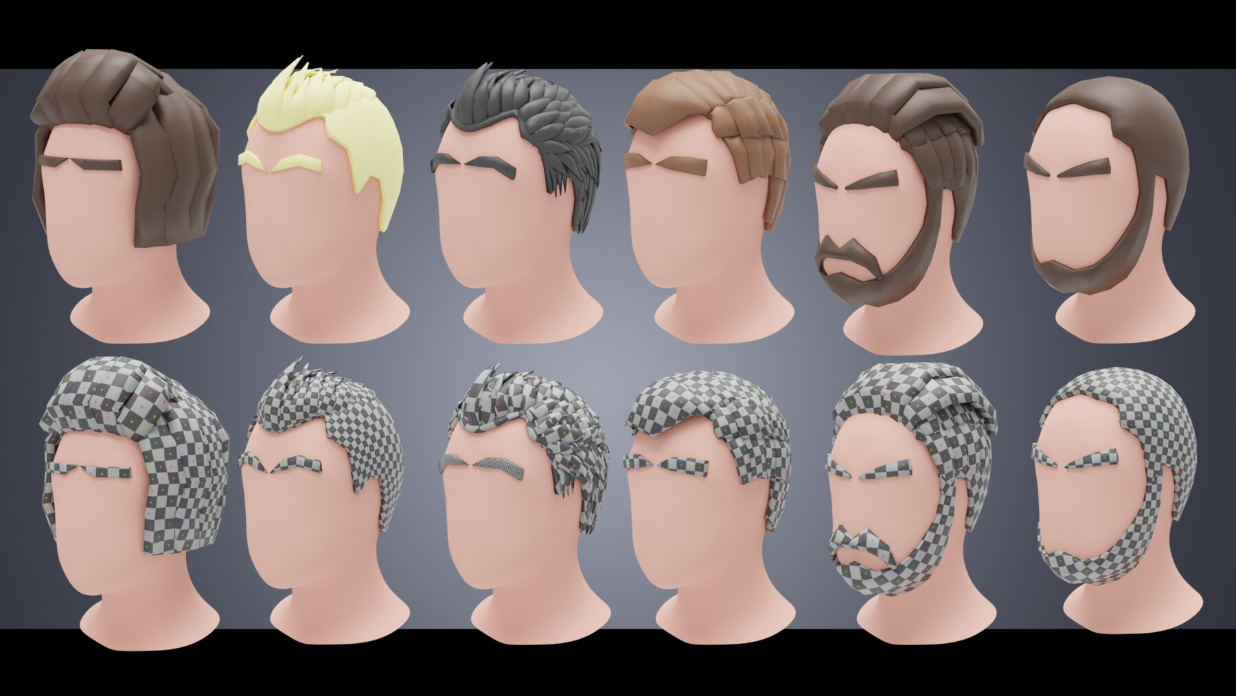50 Base Haircuts - 3D Model by F540