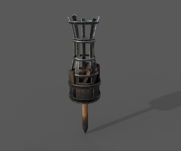 ArtStation - torch Low-poly 3D model | Resources