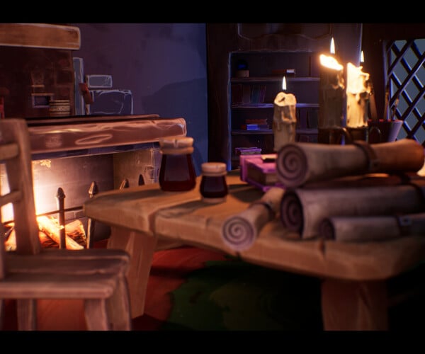 ArtStation - Stylized Wizard Room | Game Assets