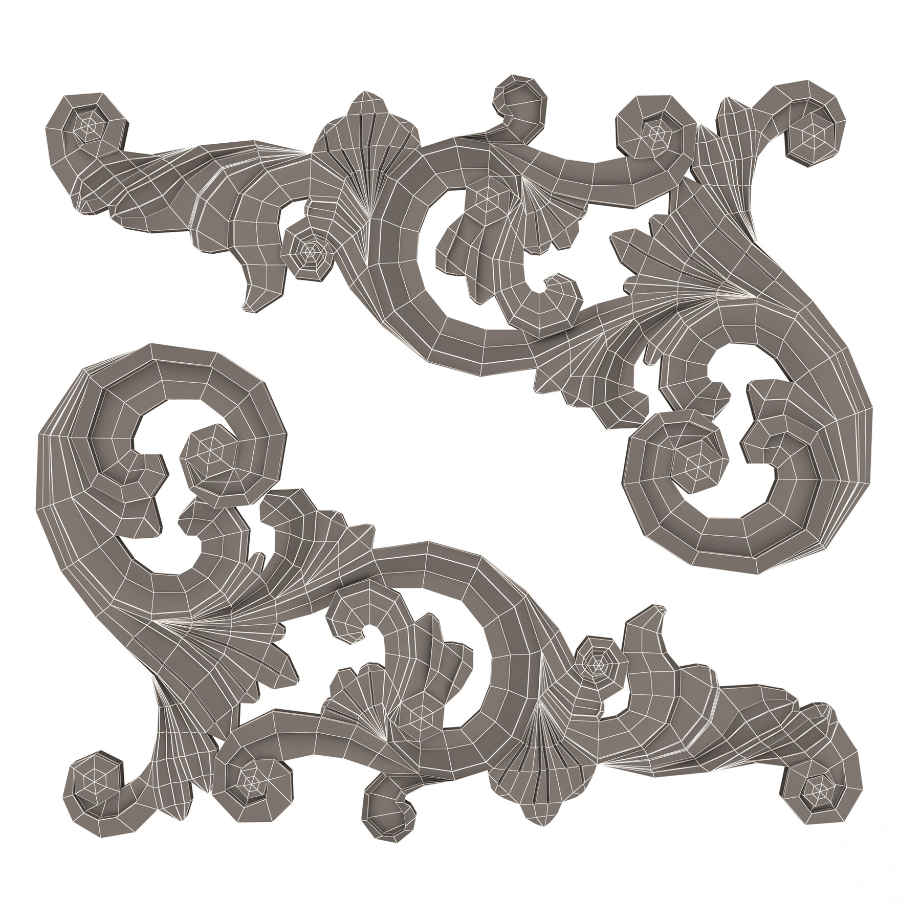 ArtStation - Corner Carved Plaster Molding Decoration 05 | Resources