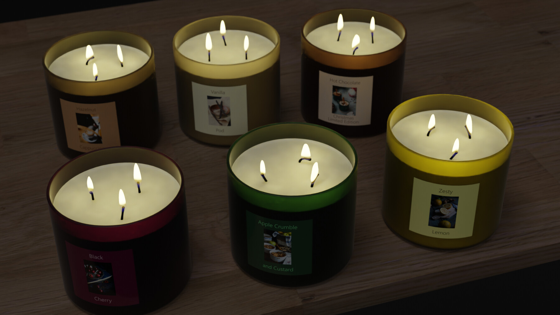 ArtStation - 3-Wick Jar Candles | Game Assets
