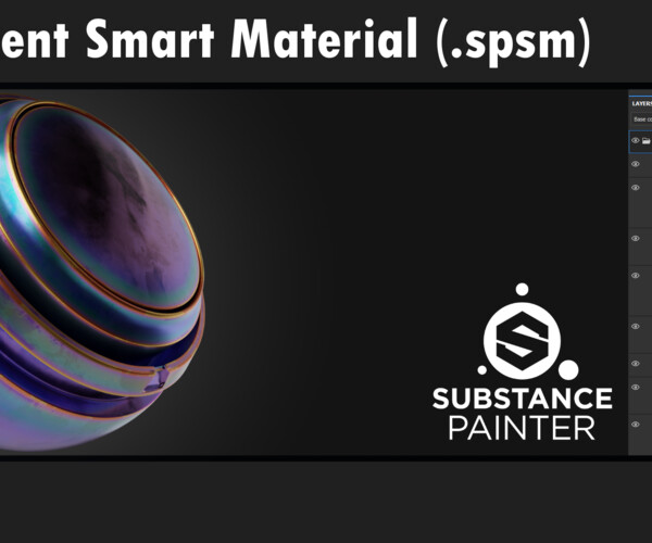 ArtStation - Iridescent Metal Smart Material | Substance Painter