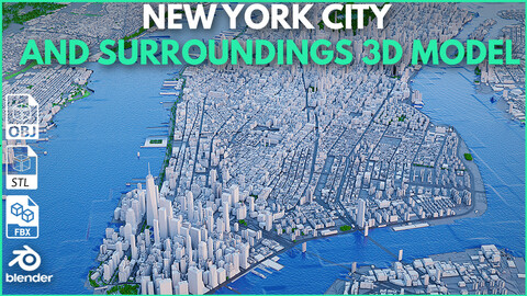 New York City and Surroundings 3D model