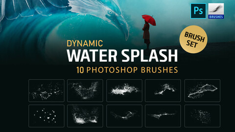 10 Water Brushes For Photoshop CS2-CC