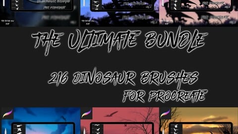 The Ultimate Dinosaur Bundle for Procreate - 200+ Brushes!