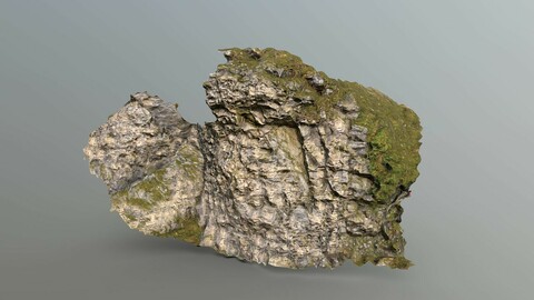 Photogrammetry Game Ready Cliff Model