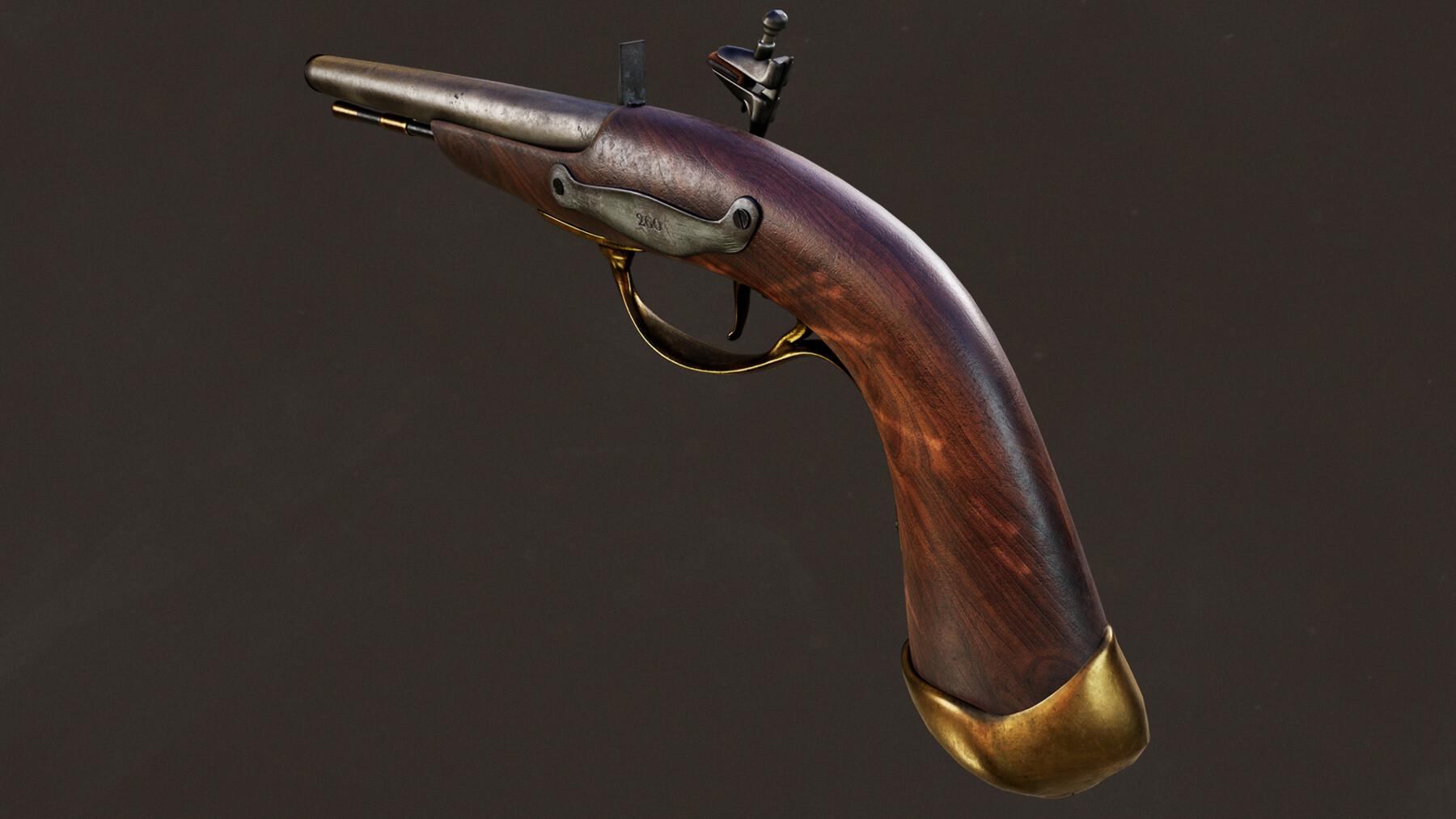 ArtStation - Flintlock Pistol | 3D Model | Low Poly | 4K Textures | PBR ...