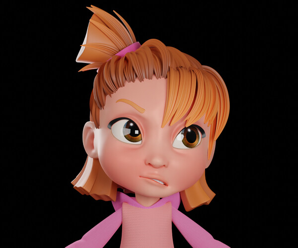 ArtStation - Cartoon Girl - Fully Rigged | Game Assets