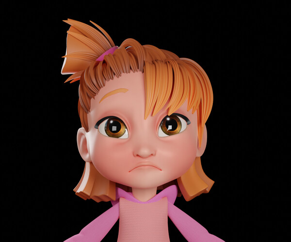 ArtStation - Cartoon Girl - Fully Rigged | Game Assets