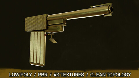 007 Golden Gun | 3D Model | Low Poly | 4K Textures | PBR