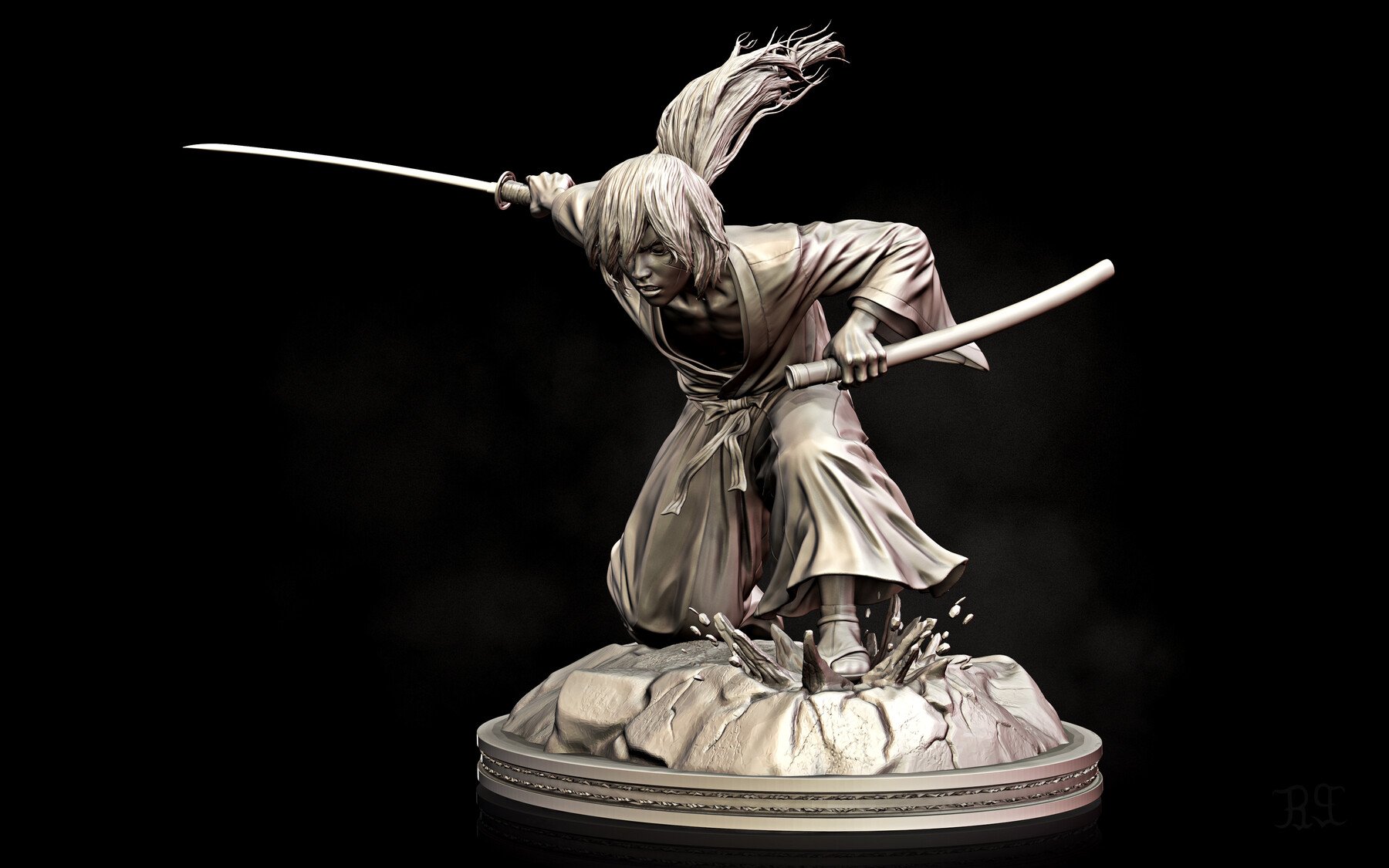 ArtStation - Kenshin Himura digital 3d sculpture | Resources