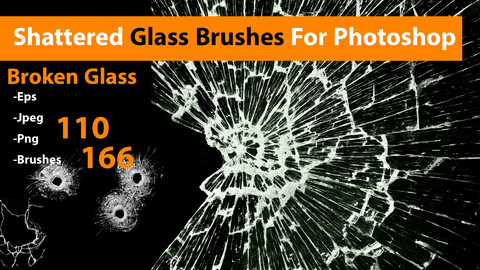 Shattered Glass Brushes For Photoshop(Broken Glass)