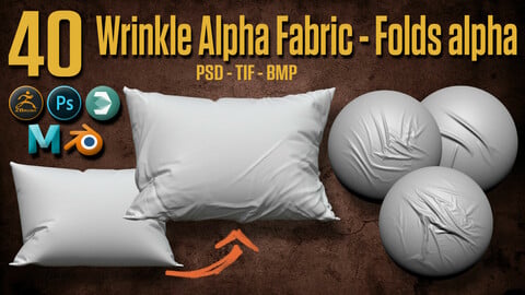 40 Wrinkle Alpha Fabric Zbrush - Folds alpha